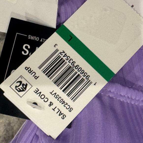 Salt & Cove Juniors Ribbed Square-Neck Bikini Swim Set Size L NWT - Picture 10 of 11